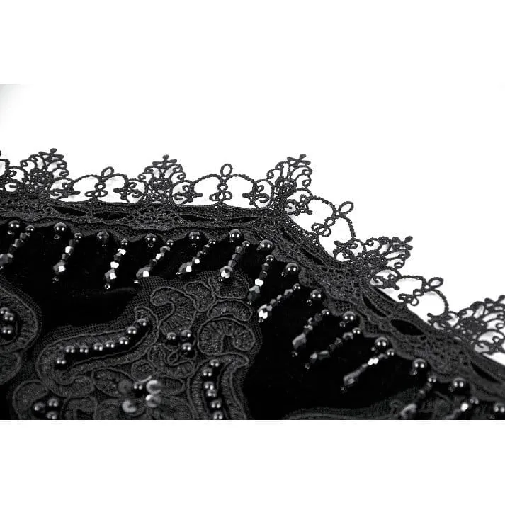 Gothic-Gürtel für Damen mit Stickerei, Perlen und Quasten