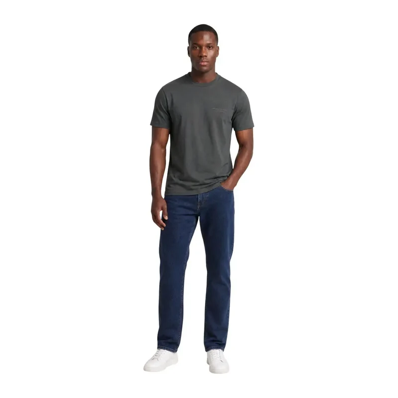Armani Exchange Graues Baumwoll-T-Shirt für Herren