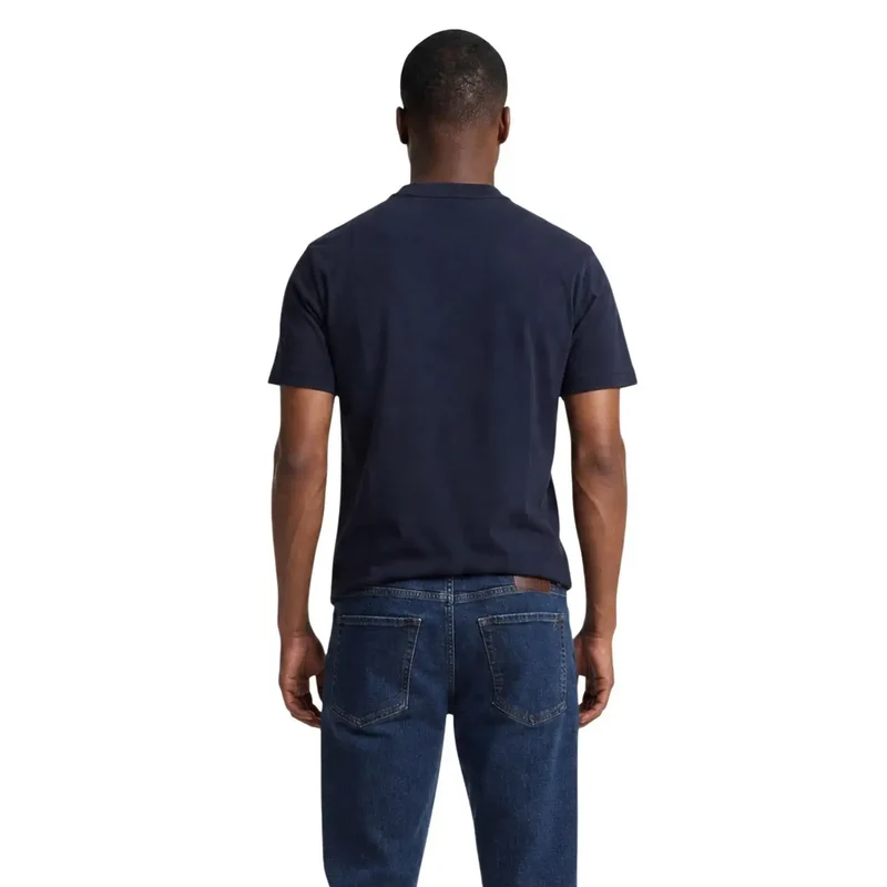 Armani Exchange Herren T-Shirt aus blauer Baumwolle mit Rundhalsausschnitt