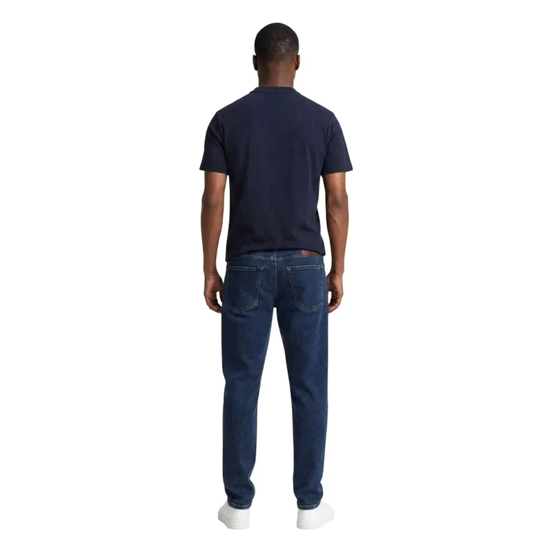 Armani Exchange Herren T-Shirt aus blauer Baumwolle mit Rundhalsausschnitt