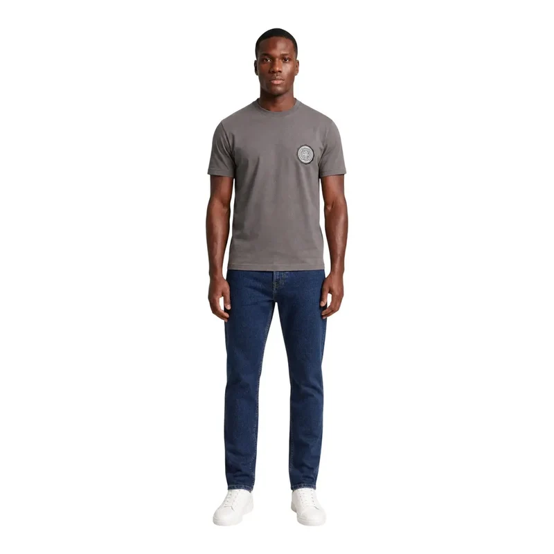 Armani Exchange Herren-T-Shirt aus brauner Baumwolle