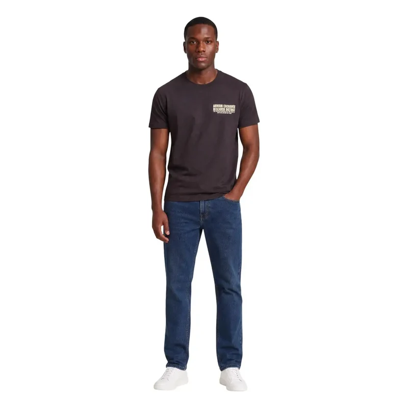 Armani Exchange Herren-T-Shirt aus brauner Baumwolle