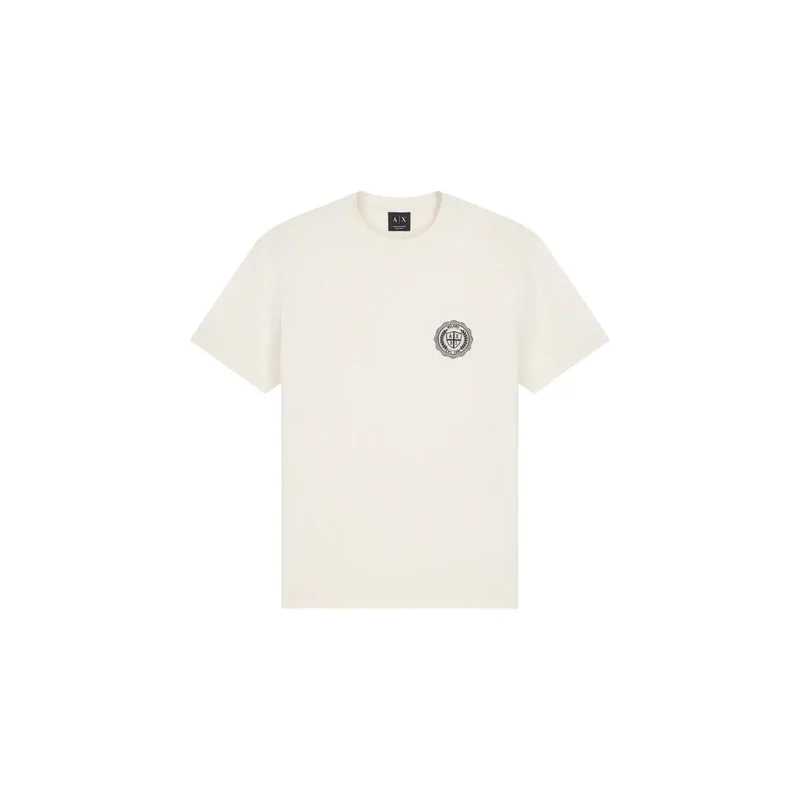Armani Exchange Weißes Baumwoll-T-Shirt für Herren