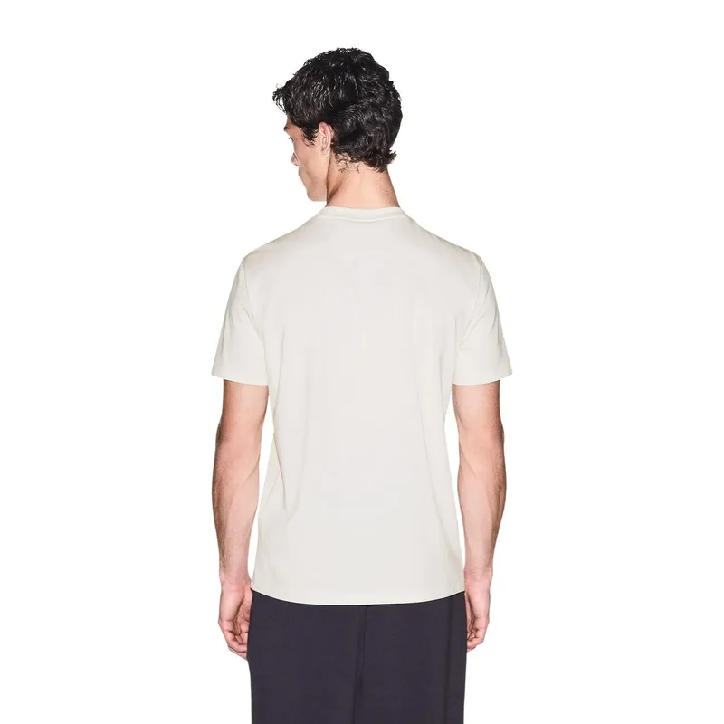 Armani Exchange Weißes Baumwoll-T-Shirt für Herren