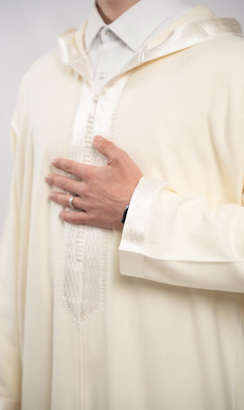 Djellaba Elegant Amir - Elfenbein