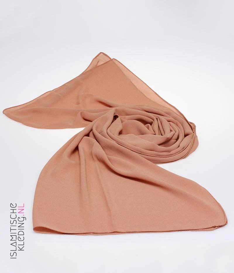 Weicher Chiffon Stretch Schal PeachNude