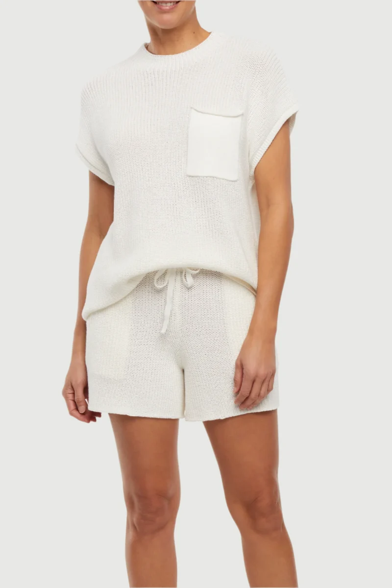 Michaela Rib Short | Sugar Swizzle