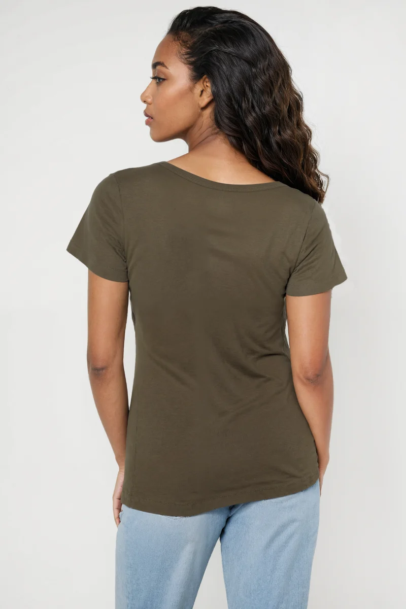 Short Sleeve Round Neck Tee | Grape Leaf