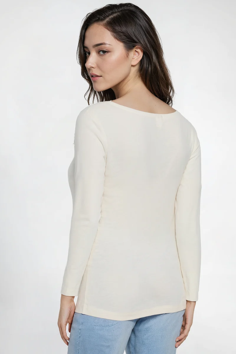 3/4 Sleeve British Tee | Egret