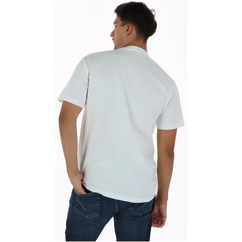 Vans Herren Weißes Baumwoll-T-Shirt Rundhalsausschnitt
