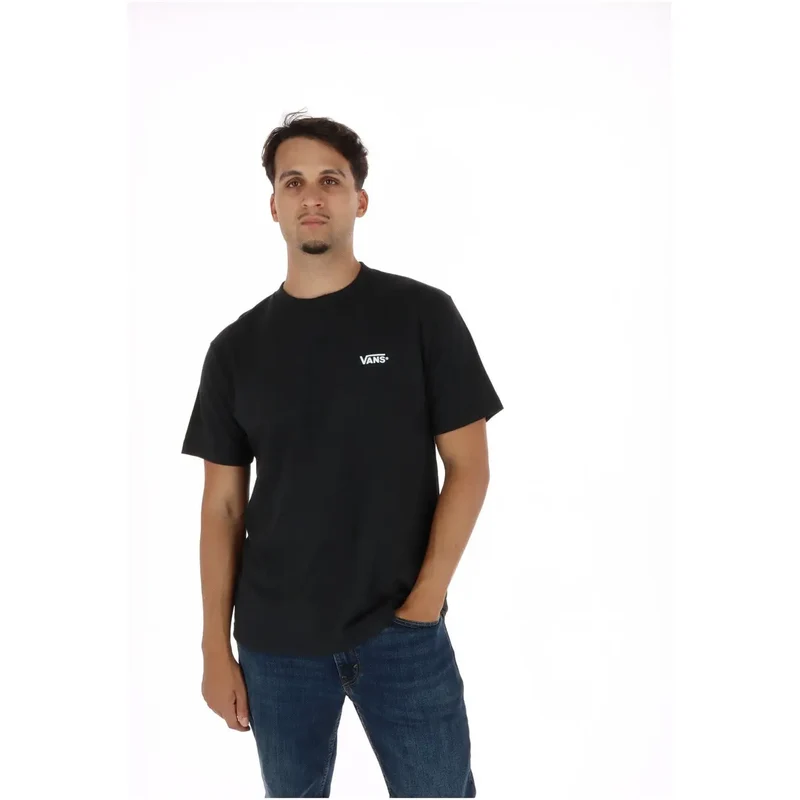 Vans Herren Schwarzes Baumwoll-T-Shirt Rundhalsausschnitt