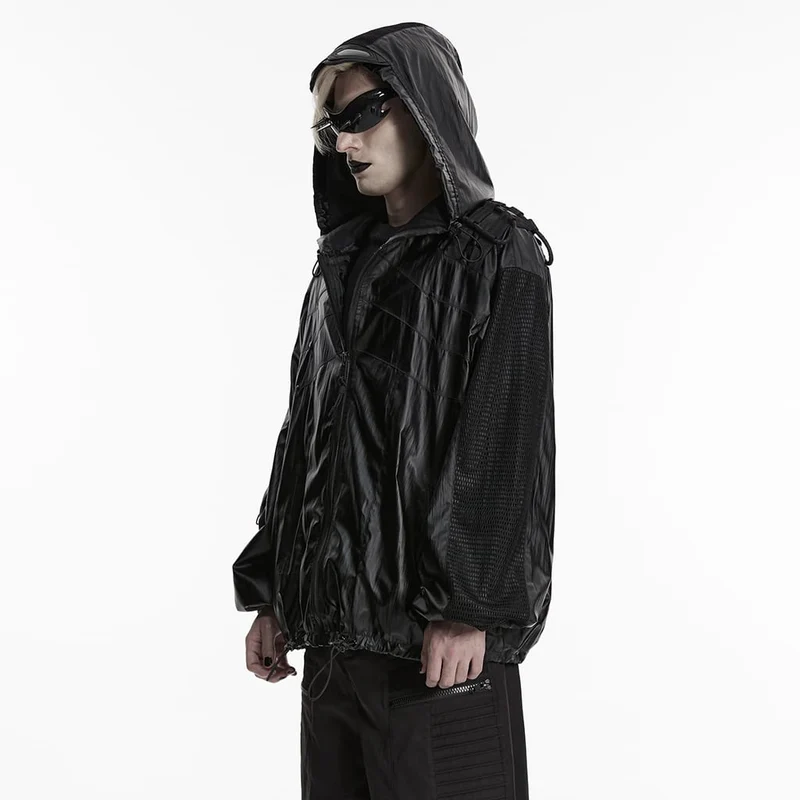 Punk-Minimalistische Herren-Kapuzenjacke