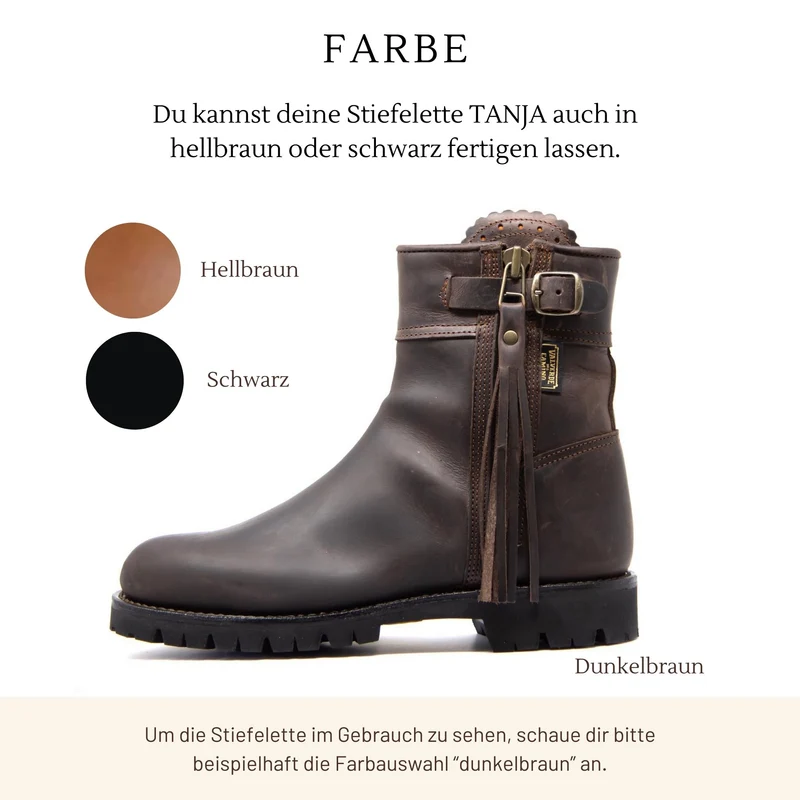 WASSERFESTE STIEFELETTE TANJA • Vibram® Sohle, Gr. 44 (größenkonform)