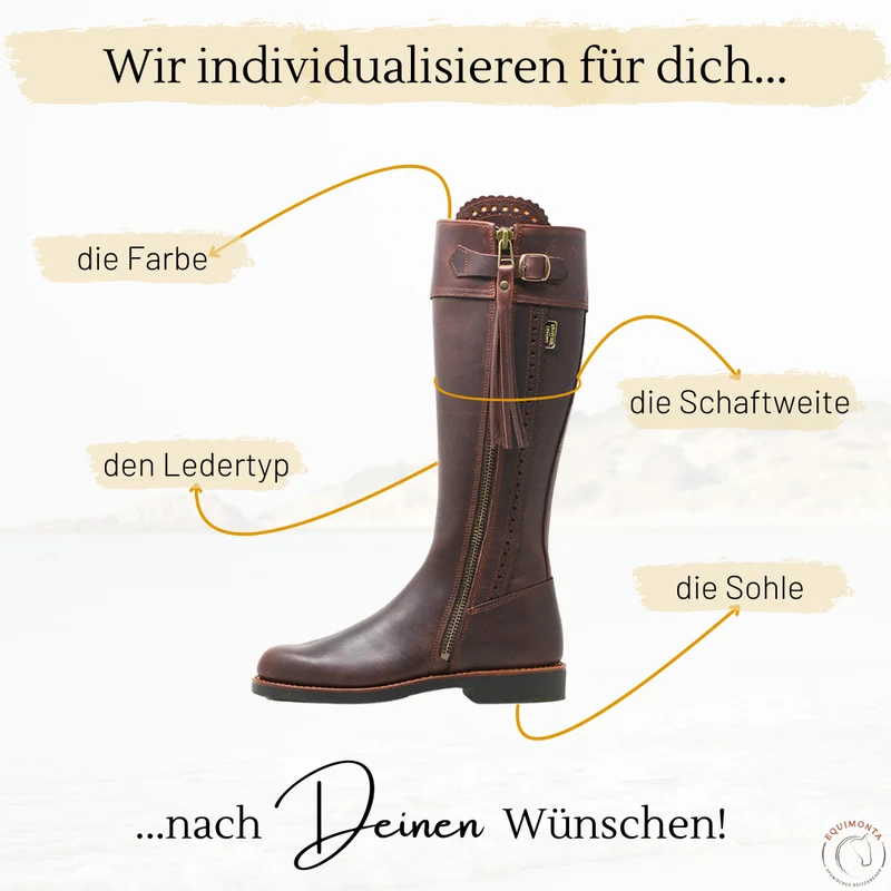 REITSTIEFEL LAURA • Verschiedene Sohlen, Gr. 41 (fällt größer aus)