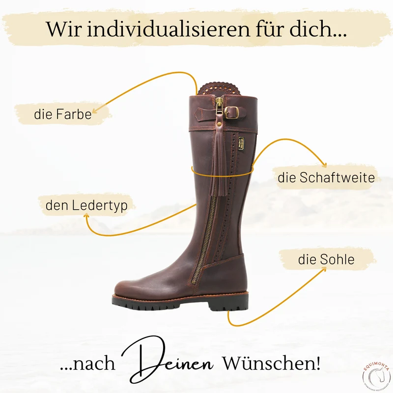 REITSTIEFEL LAURA • Verschiedene Sohlen, Gr. 41 (fällt größer aus)