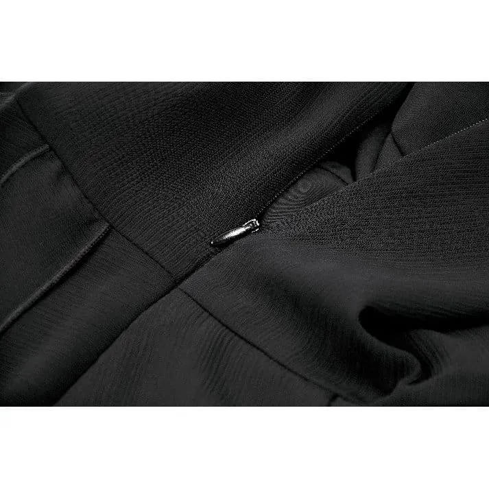 Gothic-Slipkleid für Damen mit Spitzenstickerei, V-Ausschnitt und asymmetrischem Schnitt