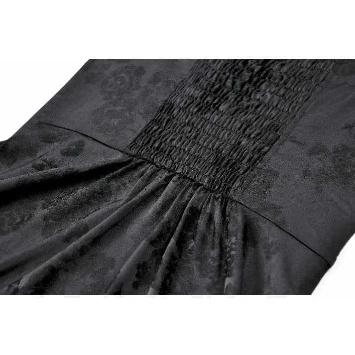 Gothic-Jacquard-Schnürkleid mit schulterfreiem Ausschnitt und Brautkleid für Damen