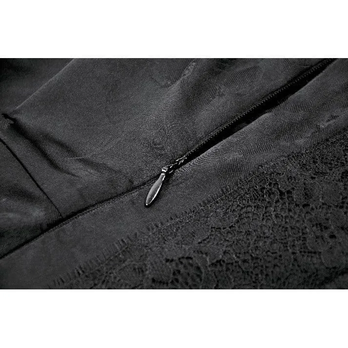 Gothic-Jacquard-Schnürkleid mit schulterfreiem Ausschnitt und Brautkleid für Damen