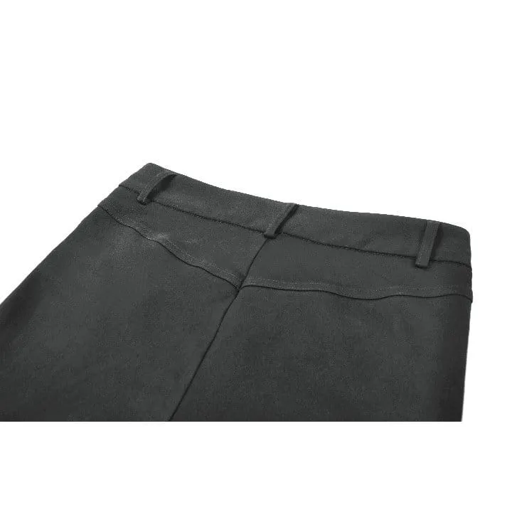 Punk-Hose für Damen mit mehreren Lagen, Schnallenriemen und Schnürung