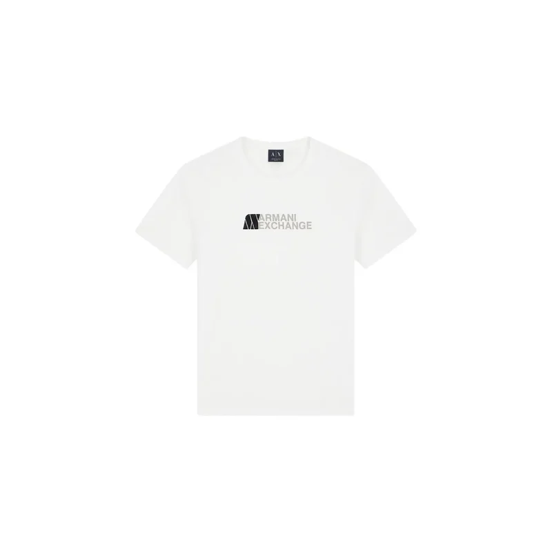 Armani Exchange Weißes Baumwoll-T-Shirt für Herren