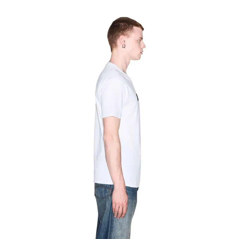 Armani Exchange Weißes Baumwoll-T-Shirt für Herren
