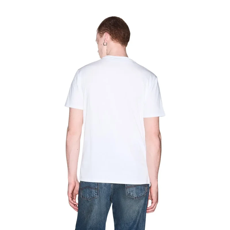 Armani Exchange Weißes Baumwoll-T-Shirt für Herren
