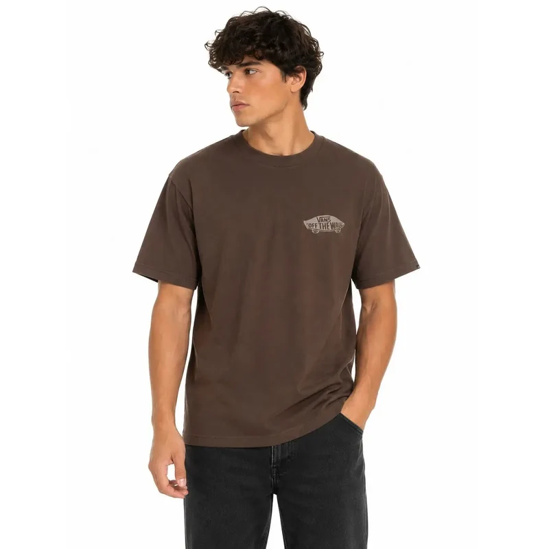 Vans Herren Braunes Baumwoll-T-Shirt mit Grafikprint, Kurzarm
