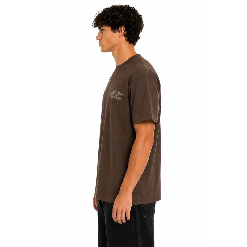 Vans Herren Braunes Baumwoll-T-Shirt mit Grafikprint, Kurzarm