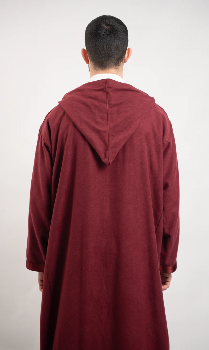 Djellaba Elegant Amir - Bordeaux