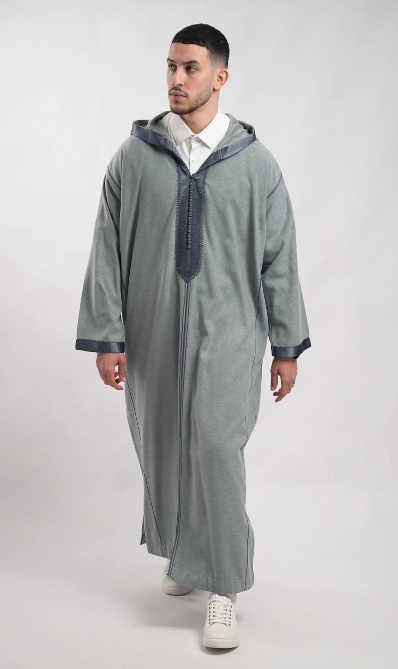 Djellaba Elegant Amir - Grau