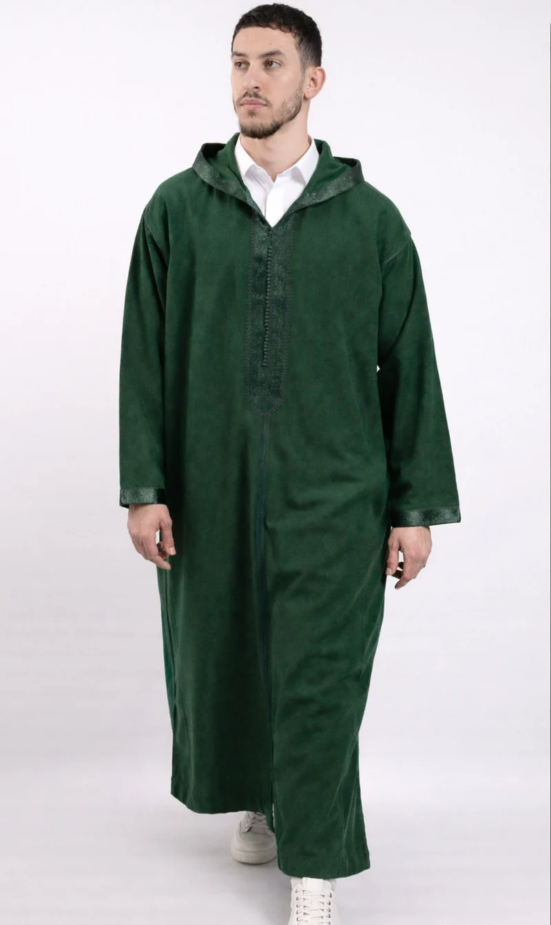 Djellaba Elegant Amir - Waldgrün