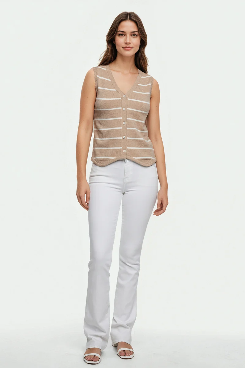 Karina Vest | Tuffet Karina Stripe