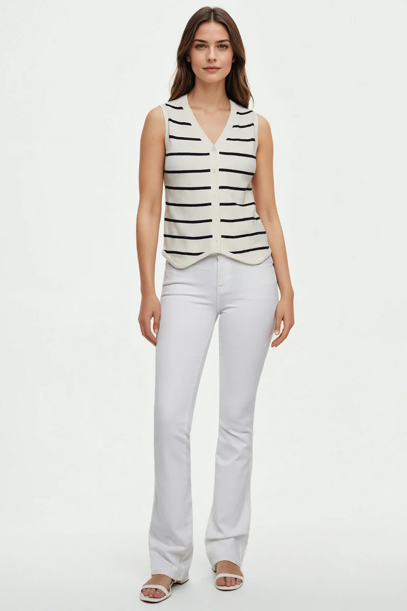 Karina Vest | Black Beauty Karina Stripe