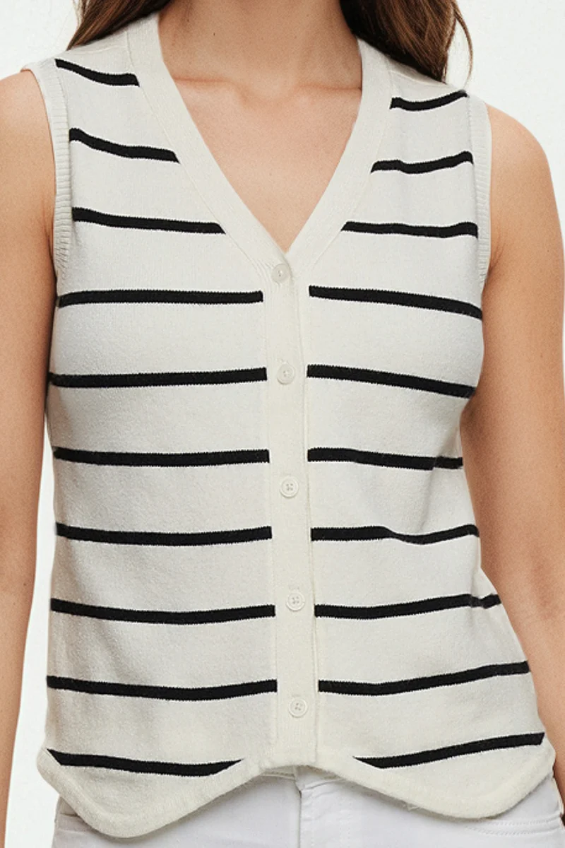Karina Vest | Black Beauty Karina Stripe