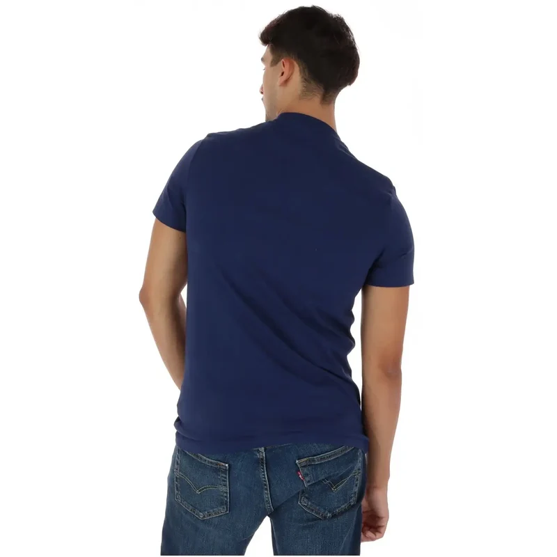 Timberland Herren T-Shirt aus blauer Baumwolle, Kurzarm