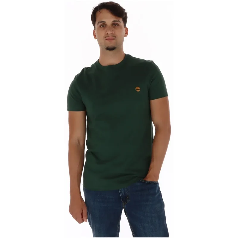 Timberland Herren T-Shirt aus blauer Baumwolle, Kurzarm