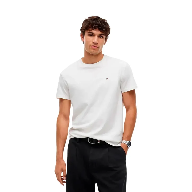 Tommy Hilfiger Weißes T-Shirt aus Bio-Baumwolle für Herren