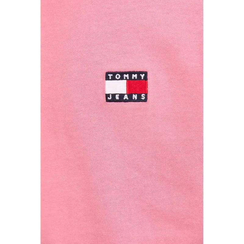 Tommy Hilfiger Herren T-Shirt aus rosa Bio-Baumwolle, normale Passform