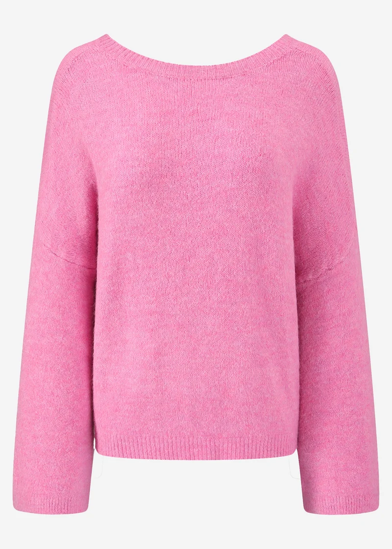 Pullover mit tiefem Rückenausschnitt - pink
