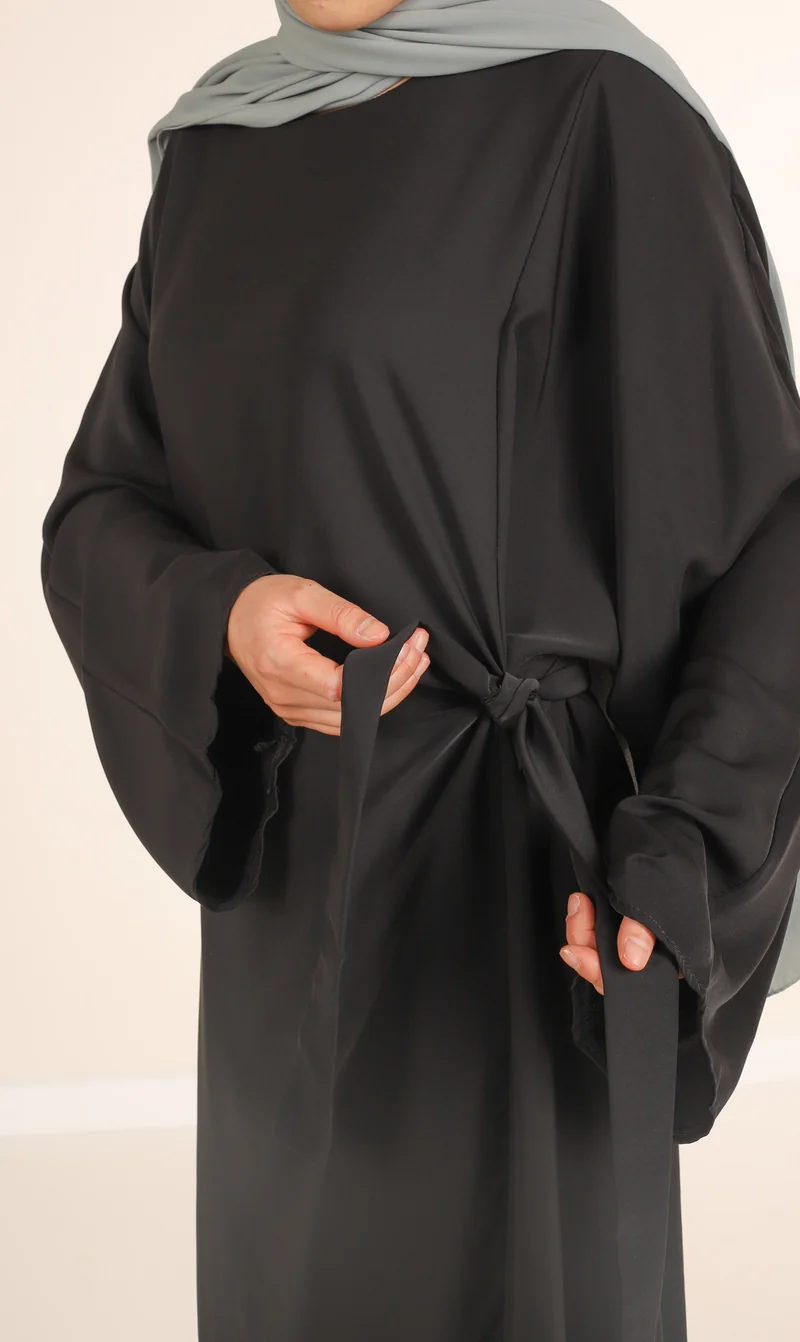 Medini Seiden-2-teiliges Set – Schwarz