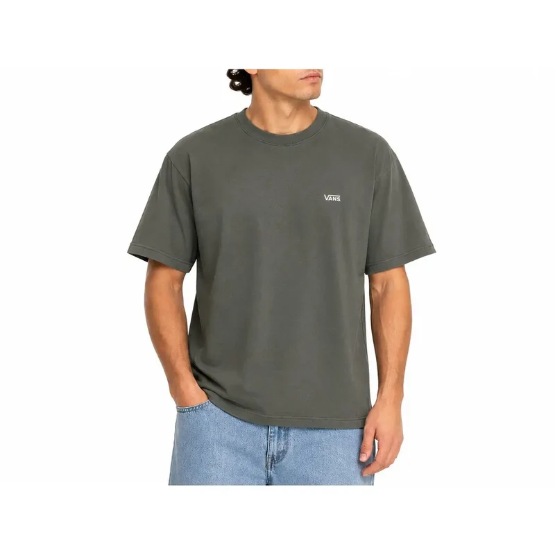 Vans Herren Baumwoll-T-Shirt Grün Rundhals