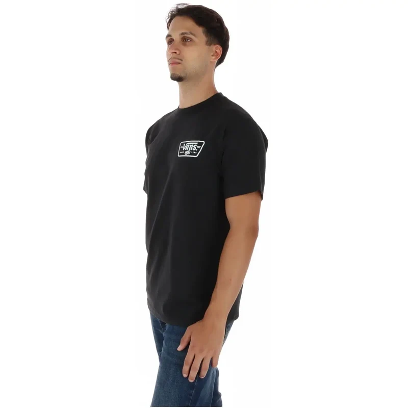 Vans Herren Baumwoll-T-Shirt Schwarz Rundhals