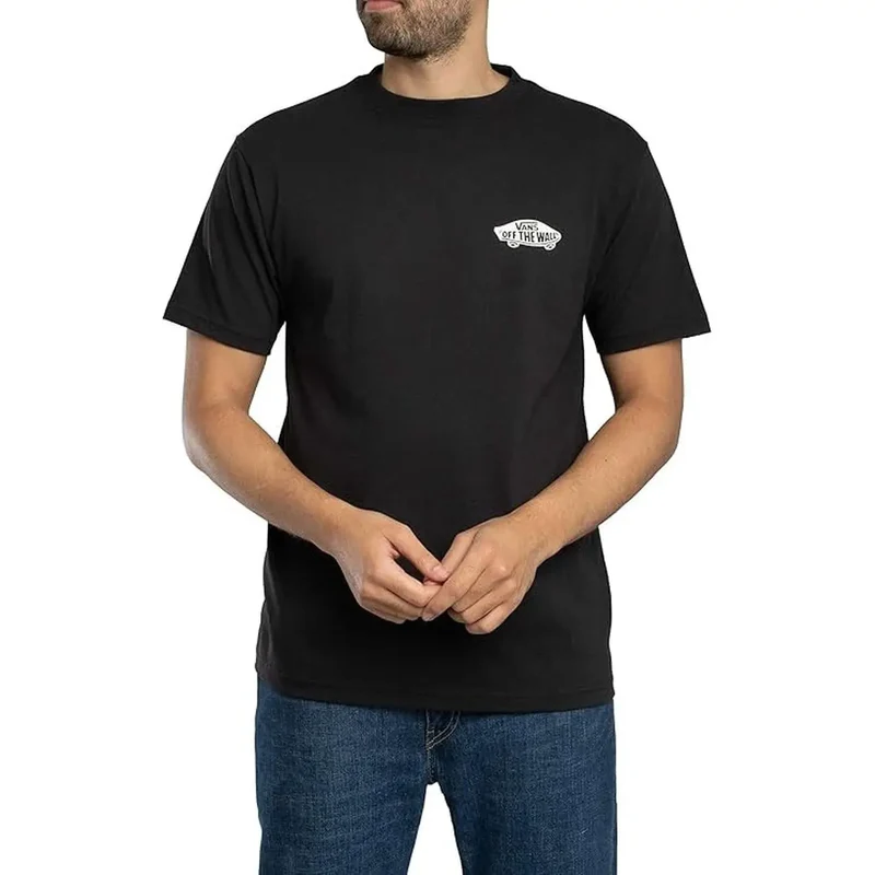 Vans Herren Schwarzes Baumwoll-T-Shirt Kurzarm