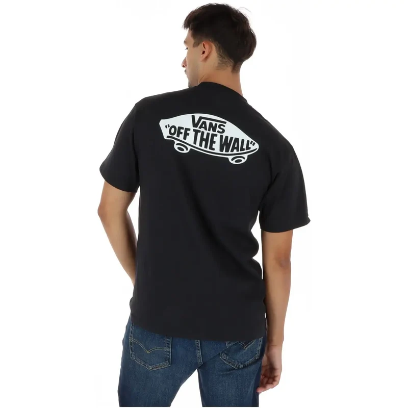 Vans Herren Schwarzes Baumwoll-T-Shirt Kurzarm