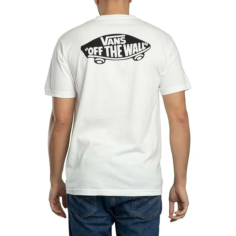 Vans Herren Baumwoll-T-Shirt Weiß Rundhals