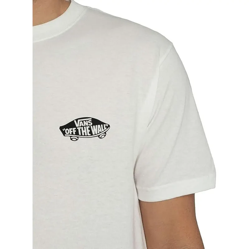 Vans Herren Baumwoll-T-Shirt Weiß Rundhals