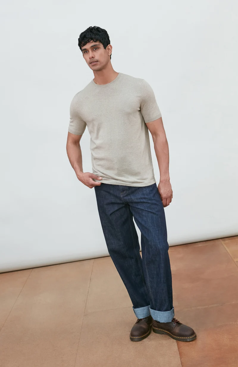 Herren-T-Shirt aus 100 % ultrafeiner Baumwolle