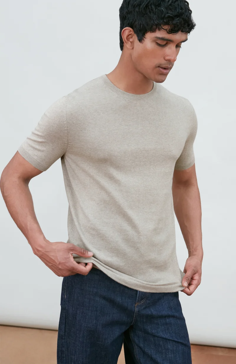 Herren-T-Shirt aus 100 % ultrafeiner Baumwolle