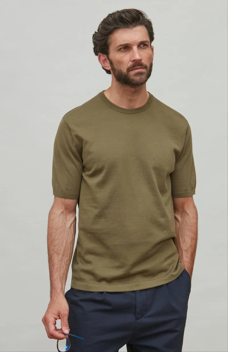 Herren-T-Shirt aus 100 % ultrafeiner Baumwolle