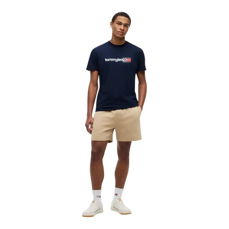 Tommy Hilfiger Herren T-Shirt aus blauer Bio-Baumwolle